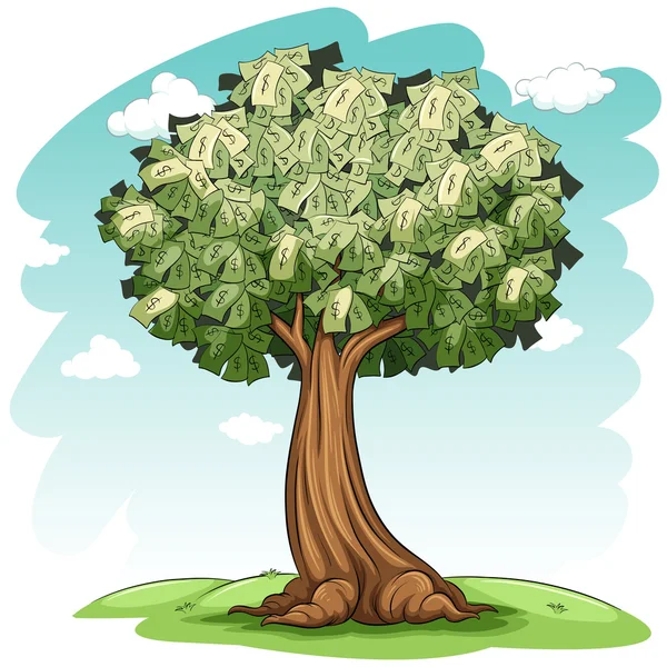 Un árbol de dinero — Vector de stock