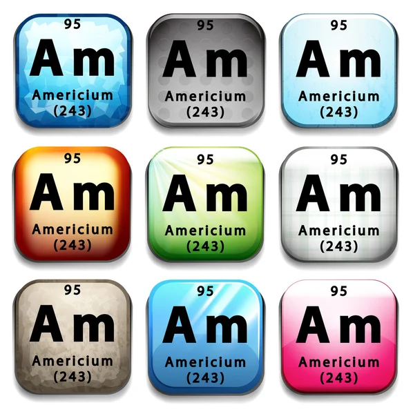 化学のアメリシウムを示すアイコン — ストックベクタ