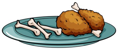 A plate with a food clipart