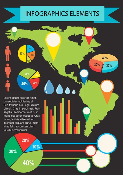 Um gráfico conceptual — Vetor de Stock