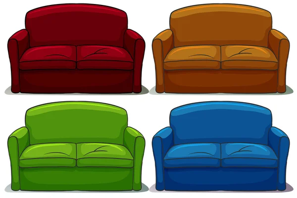 Set of sofa — Stock Vector