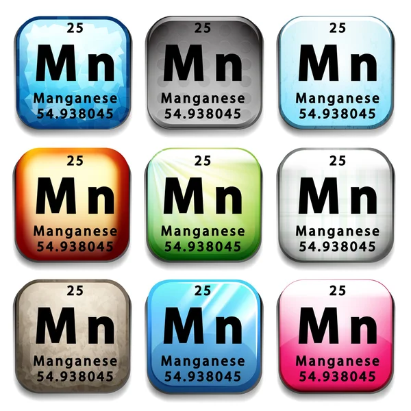 வேதியியல் உறுப்பு மாங்கனீசு — ஸ்டாக் வெக்டார்