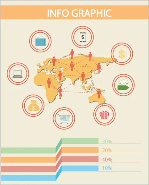 En infographic folkets — Stock vektor