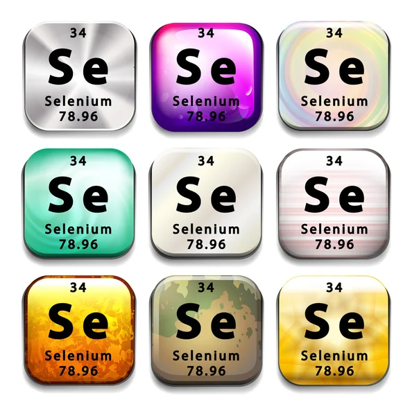 화학 셀레늄을 표시 하는 아이콘 — 스톡 벡터