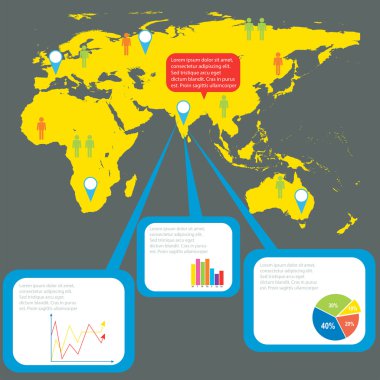 Bir infographics bir harita