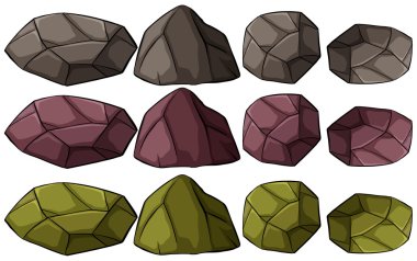 Group of rocks clipart