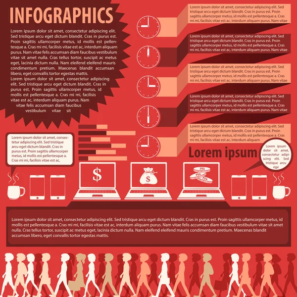 Une infographie de l'économie — Image vectorielle