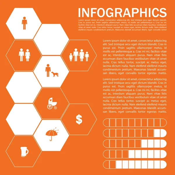 Um infográfico de seres humanos — Vetor de Stock