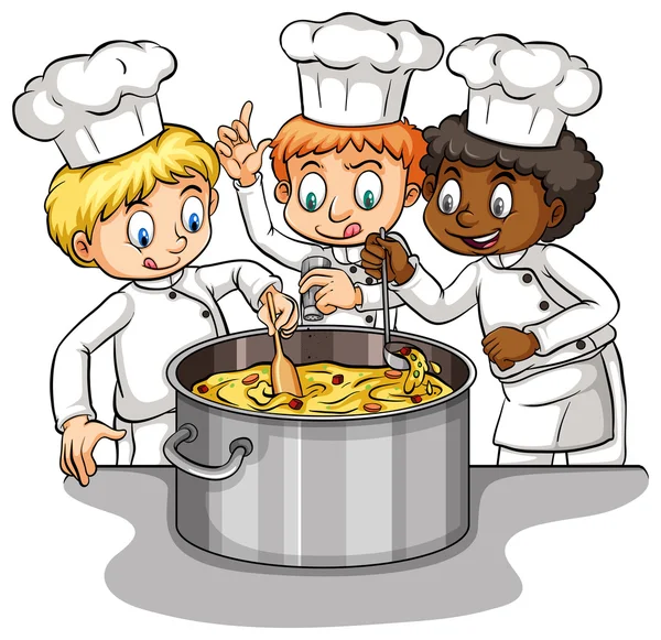 A group of chefs idiom — Stock Vector