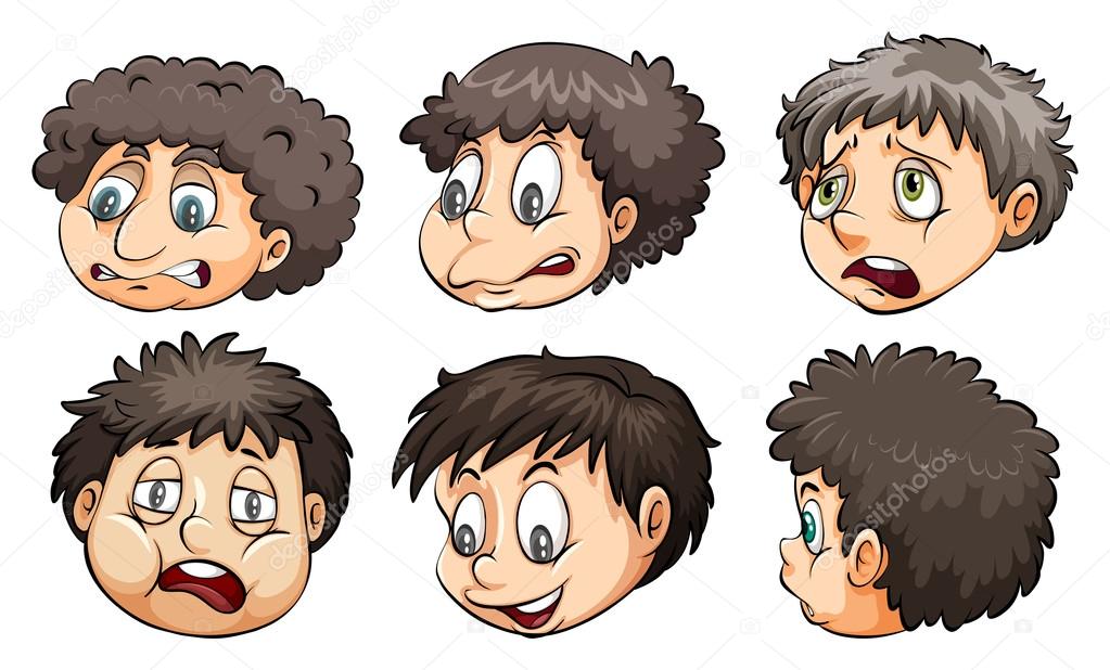 Faces with different expressions