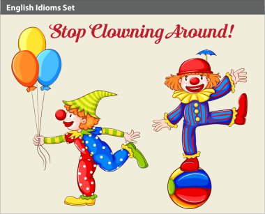 Playful clowns vector Playful clowns vector