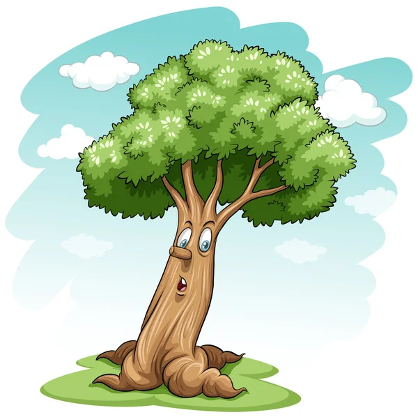 Un árbol grande — Vector de stock