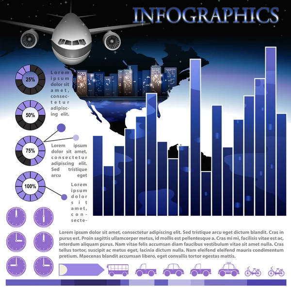 Infographie d'un avion — Image vectorielle