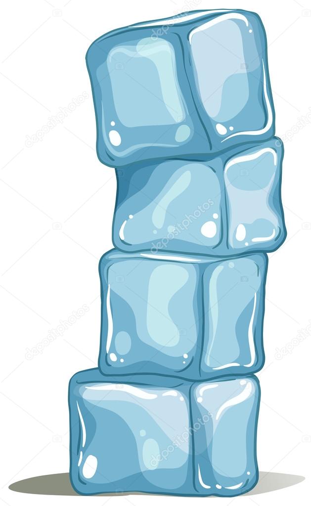 A pile of icecubes