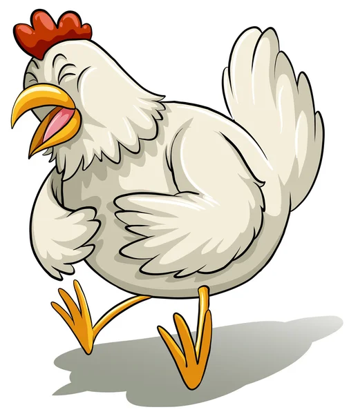 Gallina blanca grande — Vector de stock