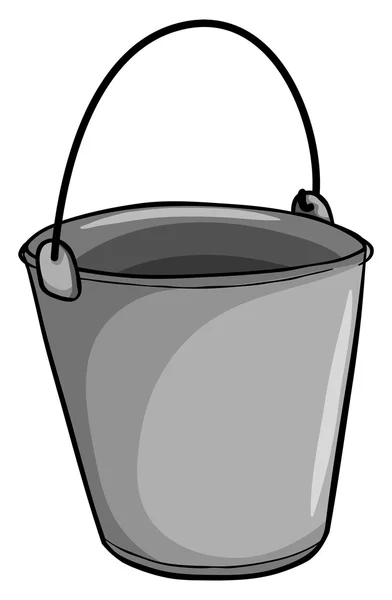 Small grey bucket — Stock Vector