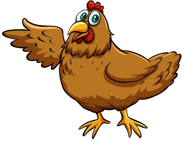 Pollo de primavera marrón — Vector de stock