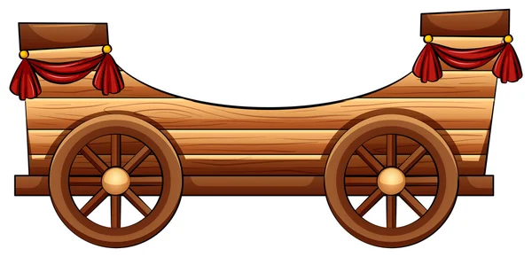 Vagón de madera improvisado — Vector de stock