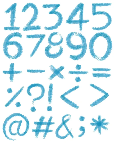 青色の数字 — ストックベクタ