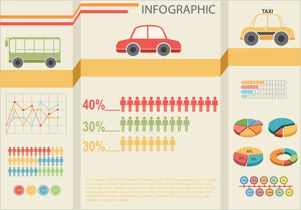 Infographie du transport — Image vectorielle
