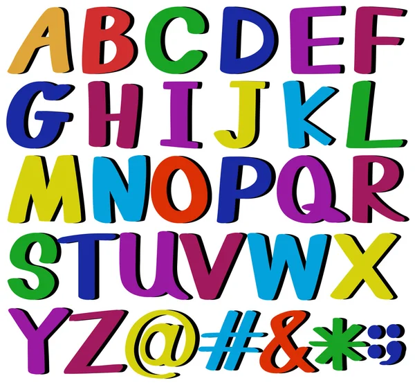 Bokstäver i alfabetet — Stock vektor