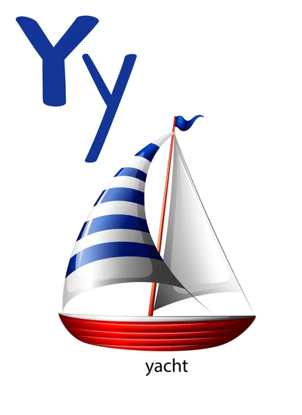 Letter Y for yacht — Stock Vector