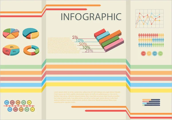İnsanlar istatistikleri gösteren Infographic — Stok Vektör