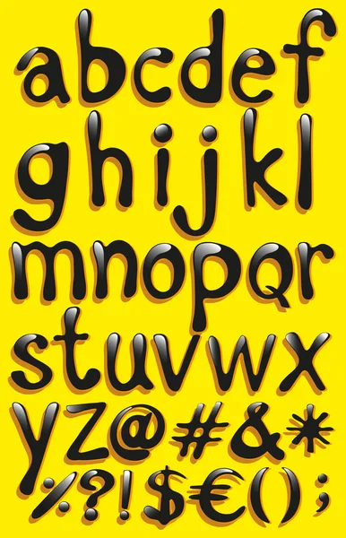 字母表中的字母大小写字母 — 图库矢量图片