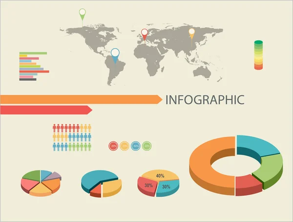 Interface graphique montrant une carte — Image vectorielle