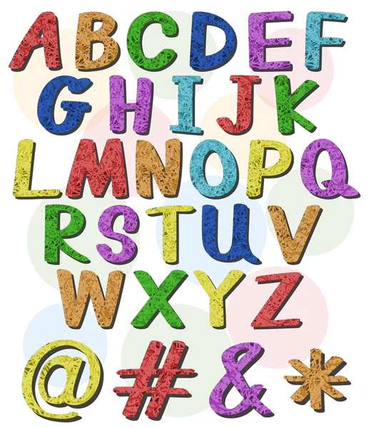 Alfabenin renkli büyük harflerle — Stok Vektör