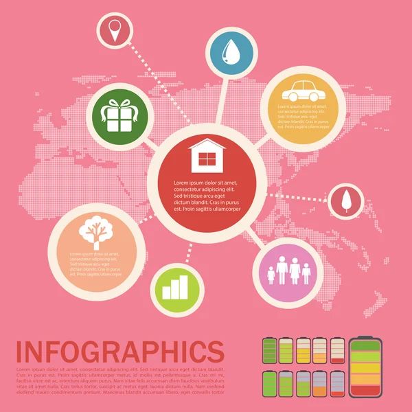 Infographics en miljö — Stock vektor