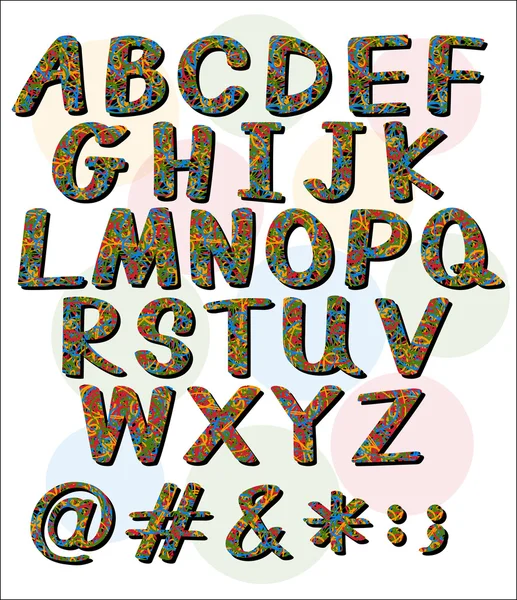 Большие буквы алфавита — стоковый вектор