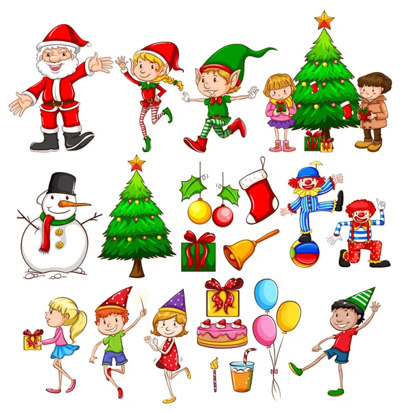 Christmas party celebration — Stock Vector