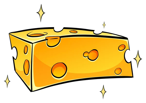 Slice of tasty cheese — Stock Vector