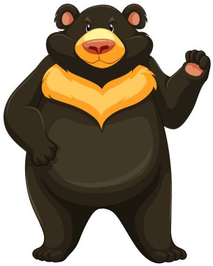 Big angry bear clipart