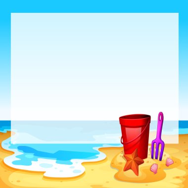 View of the beach clipart