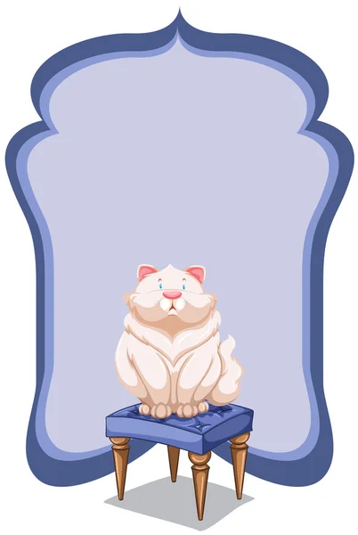 Empty template at the back of a cat — Stock Vector