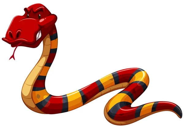 Serpent effrayant coloré — Image vectorielle