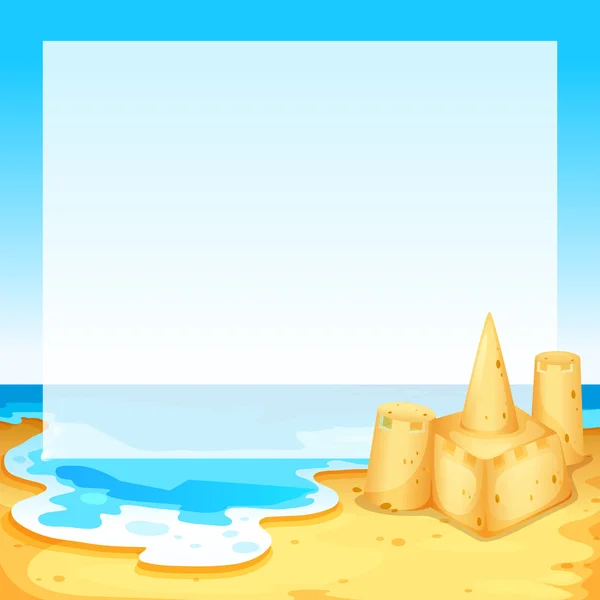 Vue sur la plage — Image vectorielle