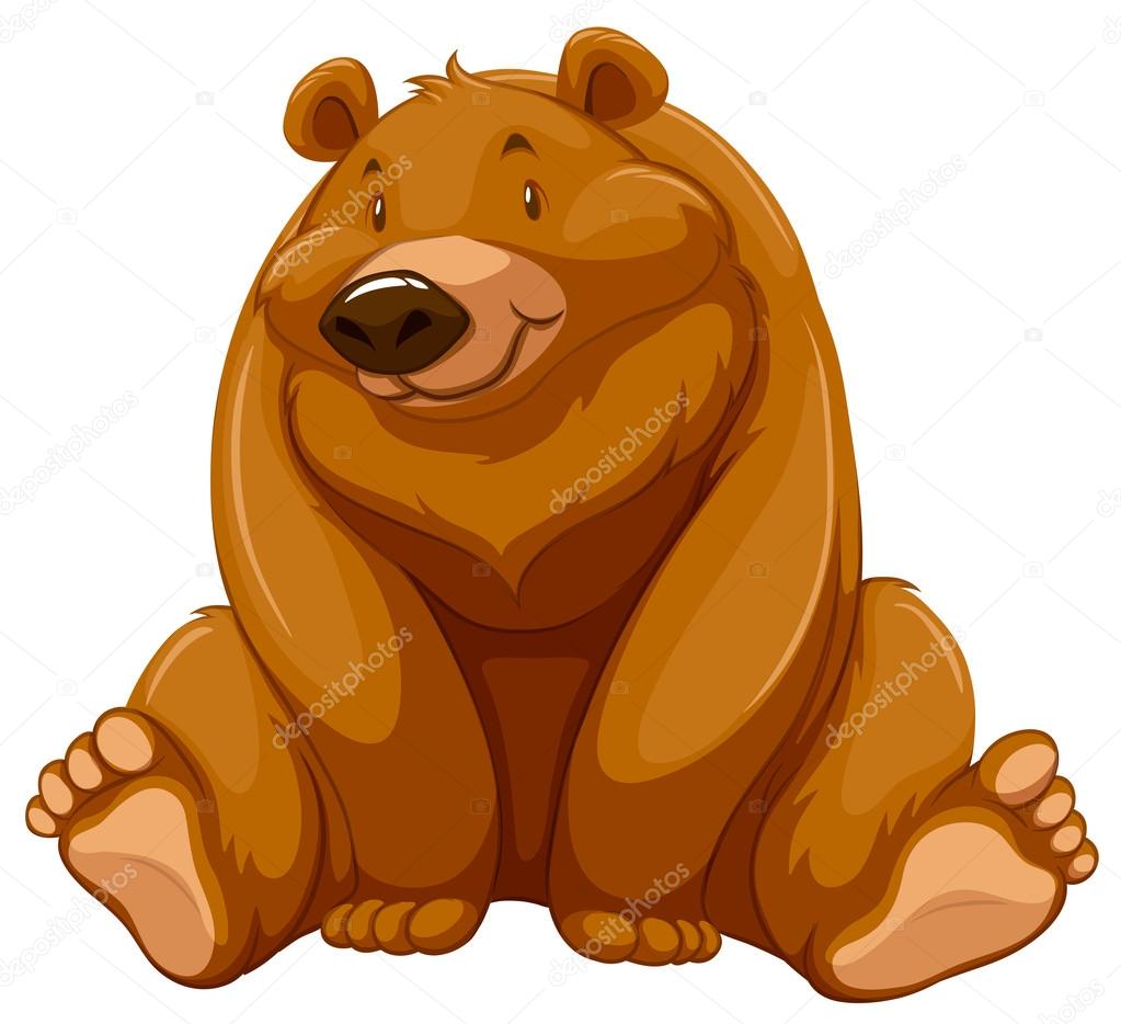 Fat brown bear