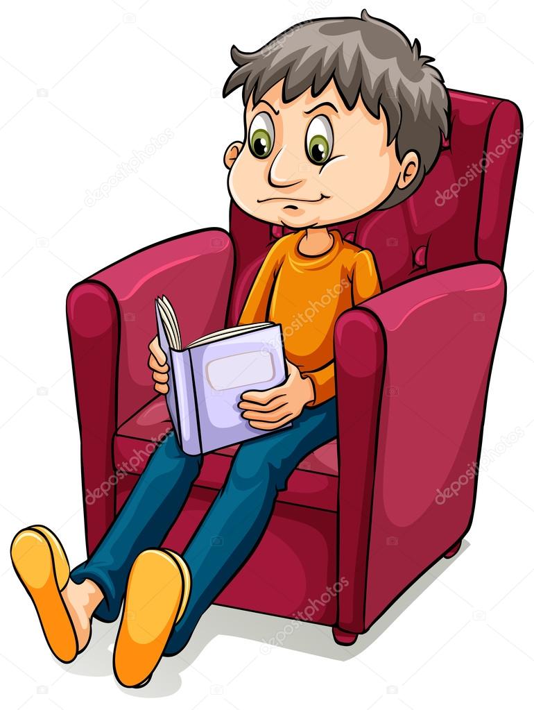 Boy sitting at the chair