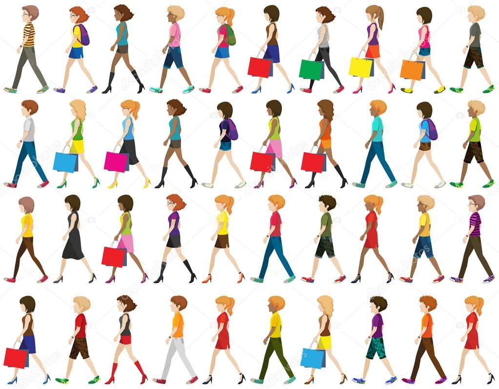 Group Of People Walking Vector Image By C Blueringmedia Vector Stock Group Of People Walking Vector Image By C Blueringmedia Vector Stock