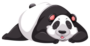 Tired panda bear clipart
