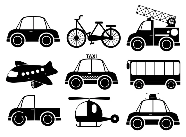 Set of transport vehicles — Stock Vector