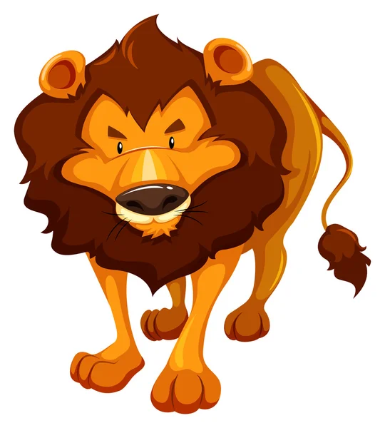 Dangerous lion — Stock Vector