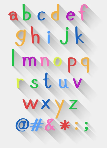 3D Typography. Color extruded alphabet. Poster letters. Stock