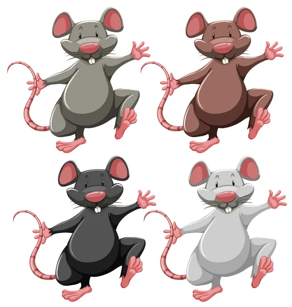 Four mice — Stock Vector