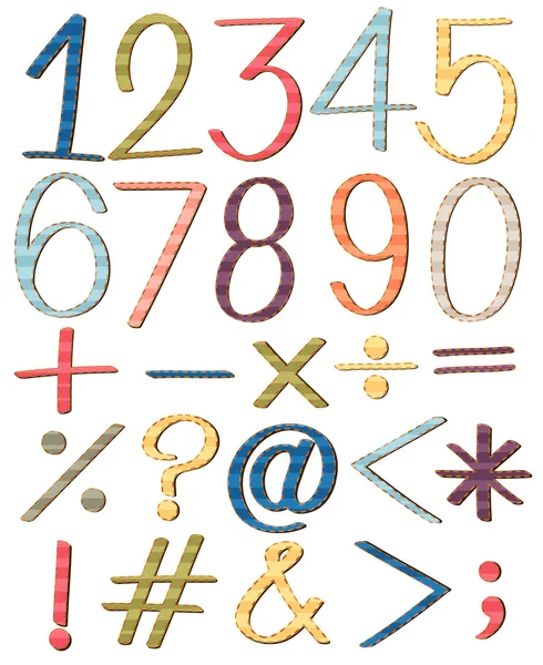 Numbers — Stock Vector