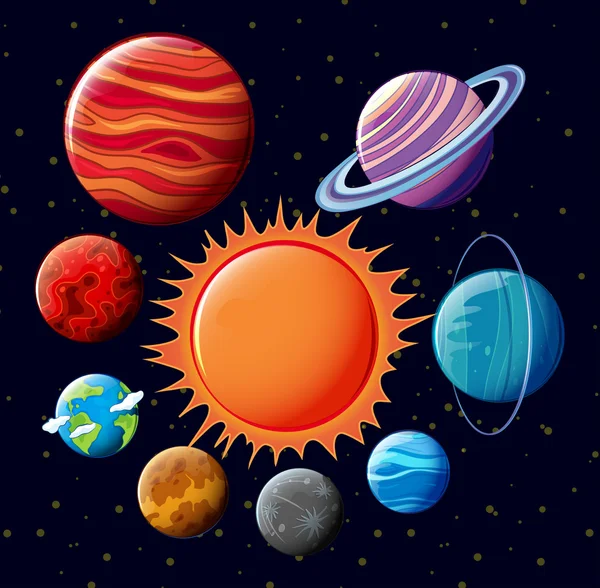 Solar system — Stock Vector