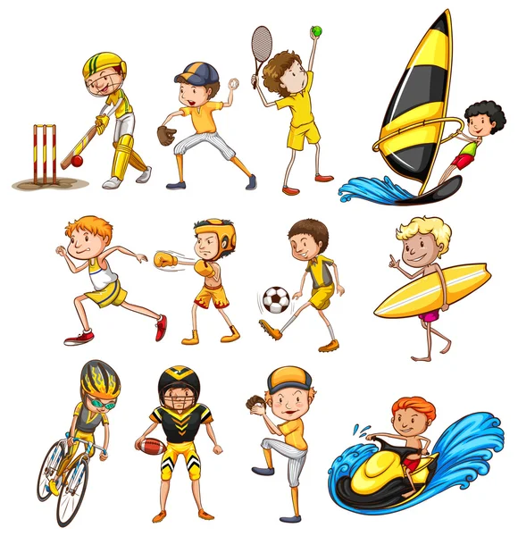 farklı spor yapan çocuklar — Stok Vektör © interactimages 38187233